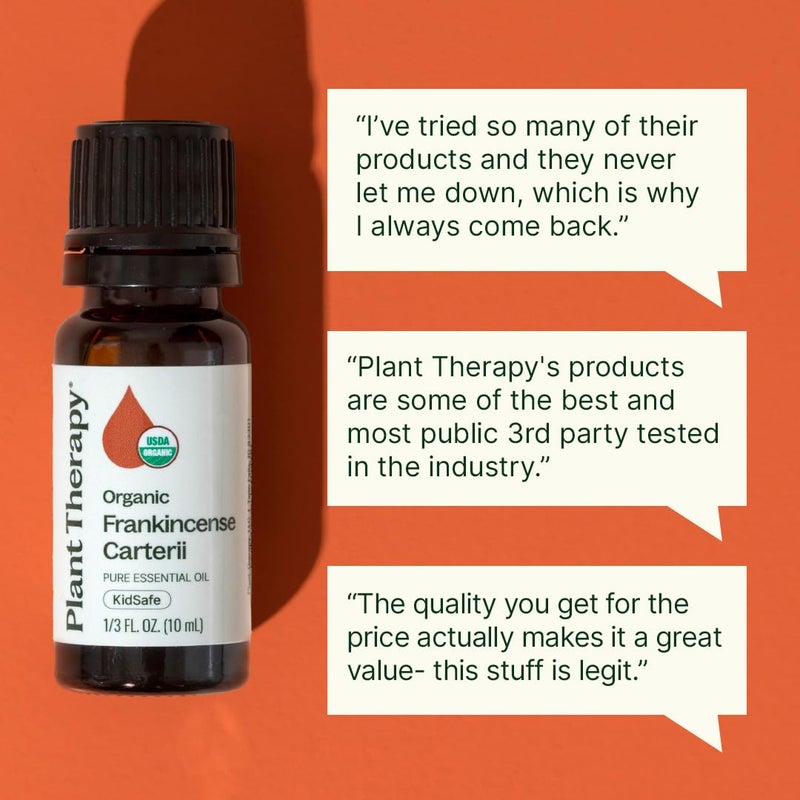 Plant Therapy Organic Frankincense Carterii Essential Oil 100% Pure, USDA Certified Organic, Undiluted, Natural Aromatherapy, Therapeutic Grade 10 mL (1/3 oz) - Image 4